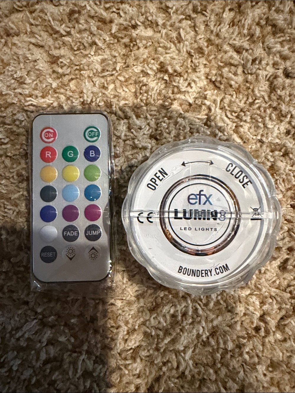 EFX LED Waterproof Remote Control Multiple Color Accent Light. Never used